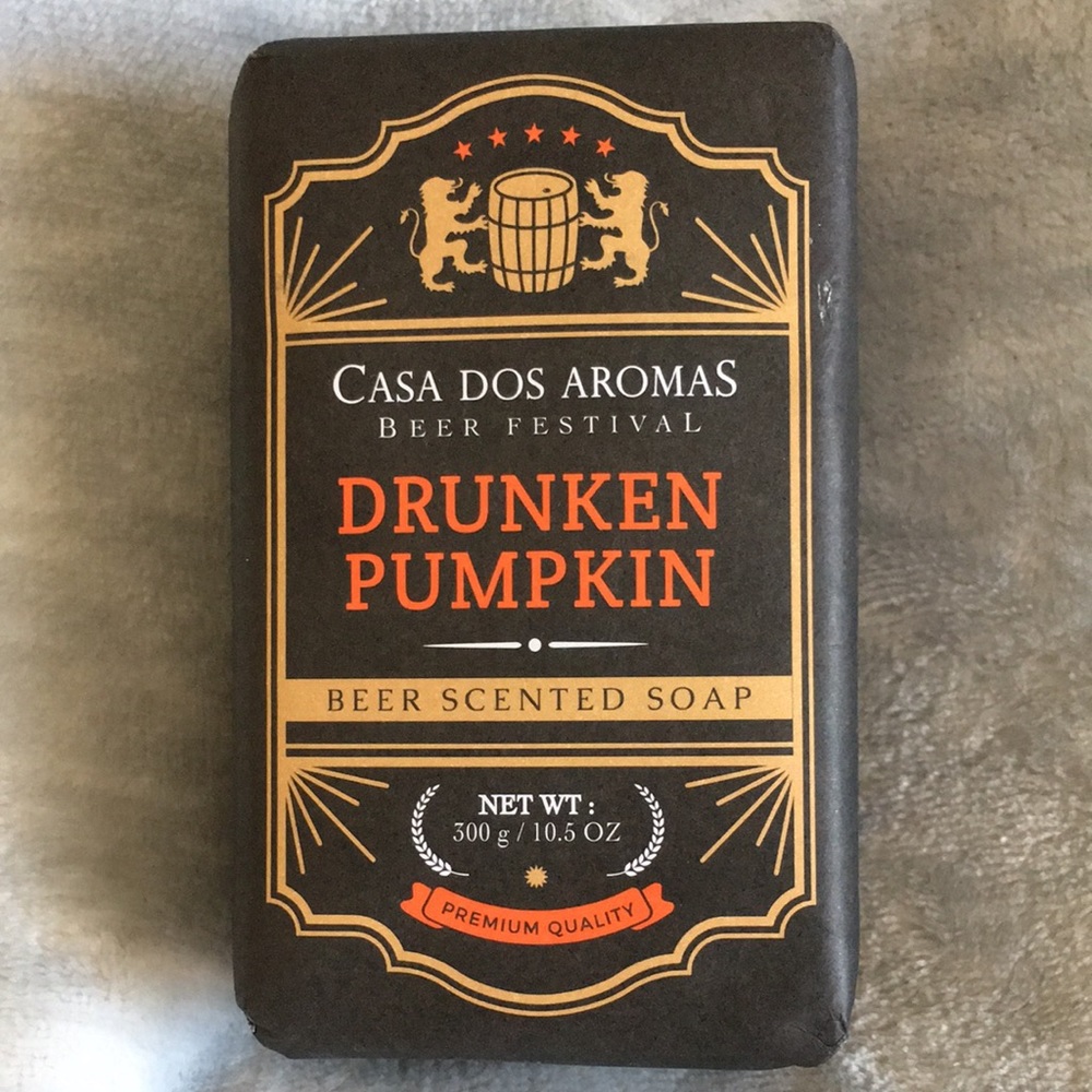 Drunken Pumpkin Beer Scented Soap Casa Dos Aromas 10.50oz Large Bar NWT Portugal